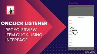 Recycler View item onClick Listener Using Interface|Kotlin|Interface| Android studio|Vivek Nagwanshi