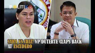 Sara vs Chiz! VP Duterte claps back at Escudero