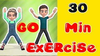 30 Min Exercise For Kids At Home  | Workout At Home Exercises for children at home