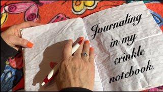 ASMR Journaling in a crinkly notebook (no talking) writing with pen  Journal with me.