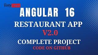 Angular 16 Restaurant Project from Scratch | angular Restaurant Application V2.O | angular crud