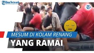 Viral Video Mesum Sepasang Remaja di Kolam Renang, Nekar Lakukan di Tengah Keramaian