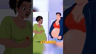 Man Pregnant, Black Pregnant Woman Thinks He's Faking It.#animation #movie #shorts