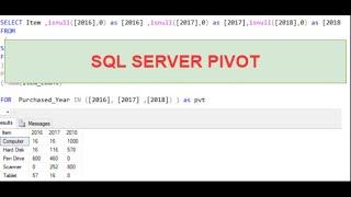 SQL Server Pivot |Transform Row level Data into Columnar data using pivoting