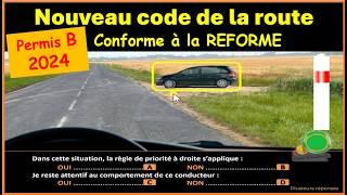 TEST Nouveau code de la route 2024 conforme à la nouvelle réforme GRATUIT n° 81