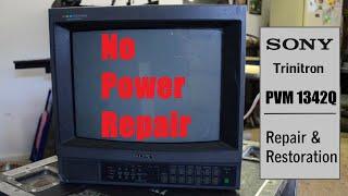 CRT No Power Fix! | Sony PVM 1342Q Repair & Calibration