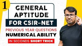 General Aptitude | CSIR NET | Numerical Ability | Life Science / Chemistry / Physics / Maths/ Part-I