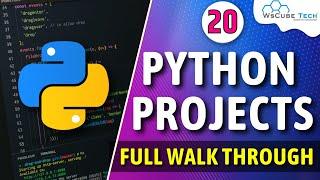 Top 20 Python Projects for Beginners to Advanced - Full Walk Through
