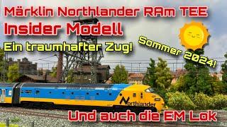 Märklin RAm TEE "Northlander" Insider Dieseltriebzug 39705 und die EM Lok 36649 185.2 von Maerklin!