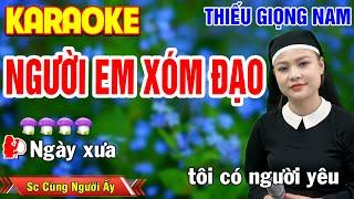 NGƯỜI EM XÓM ĐẠO Karaoke Thiếu Giọng Nam  Song Ca Cùng Người Ấy Tình Trần Media