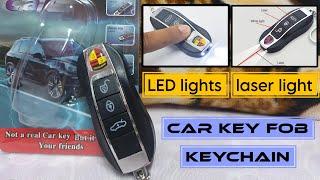 Fake Car Remote Control Keychain with Laser and LED Light | keychain gadgets