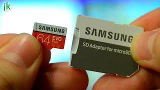 Карта памяти от Samsung на 64 GB. Тест в Sony X3000 в 4К