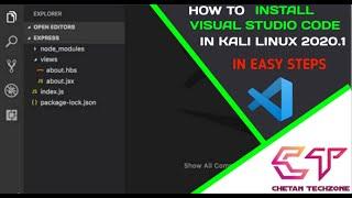 HOW TO INSTALL VISUAL STUDIO CODE IN KALI LINUX 2020.1 WITH 2 BEST EXTENTIONS Full HD 1080p