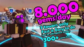 TDS SOLO HC Hardcore Best Grind Gems Strat - Tower Defense Simulator Roblox