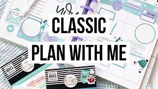 Plan With Me // Classic Happy Planner // Spread for Celeste! // Turquoise + Scrapbook Paper