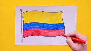 How to draw the National  Flag of Colombia