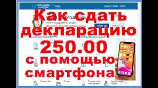 Как сдать декларацию формы 250.00 через смартфон. Инструкция по заполнению 2021 год