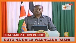 Raila Odinga's full speech during signing of political agreement with President Ruto at KICC