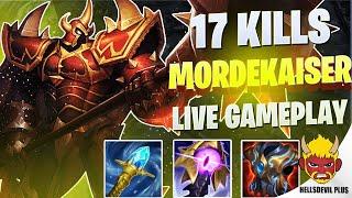 17 KILL MONSTER MORDEKAISER GAME (ENEMY TOP RAGEQUIT) - Wild Rift HellsDevil Plus Gameplay