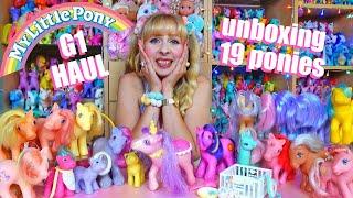 FINALLY !!! G1 My Little Pony unboxing   - Haul of 19 Ponies  + accessories