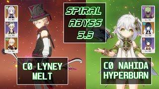 C0 Lyney x Citlali Melt & C0 Nahida Hyperburn | Spiral Abyss 5.3 Floor 12 | Genshin Impact