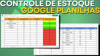 Planilha de Controle de Estoque no Google Planilhas | Como usar o Google Sheets