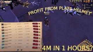 LAZY PROFIT FROM CRAFTING - PLATE HELMET - ALBION ONLINE