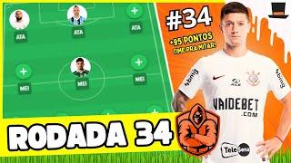 RODADA #34 - CARTOLA FC 2024 | TIME PRA MITAR