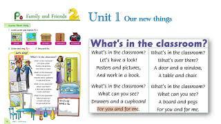 Song in Family and friends Level 2 Unit 1 _ What's in the classroom? | Let's sing karaoke!