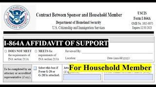 How To Fill out I-864A Form Affidavit of Support|| Contract Between Sponsor and Household Member