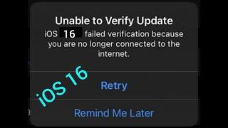 iOS 16: Unable to verify update error on iPhone & ipad (2022)