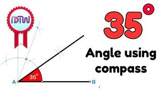 How to construct 35-degree angle using compass