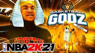 I HELPED RANDOMS PLAY BASKETBALL GODZ in NBA 2K21 with my MID RANGE SLASHER... and actually won
