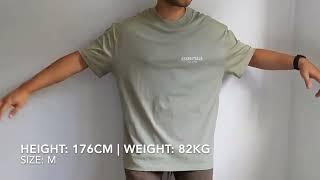 Essentials Fear Of God Sea Foam T-Shirt - Up Close and Sizing Fitting Guide