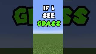 Minecraft, But If i see Grass Video Ends...