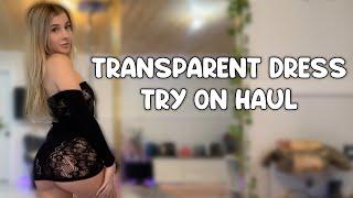 TRANSPARENT MINI DRESS TRY ON HAUL!