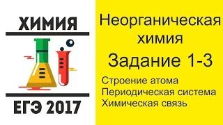 ЕГЭ по химии 2017 задания 1-3