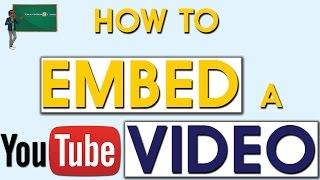 How to Embed Youtube Video into Webpage