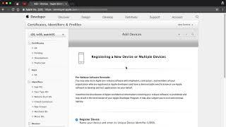Add UDID of your devices into your Apple Developer Account iOS 11