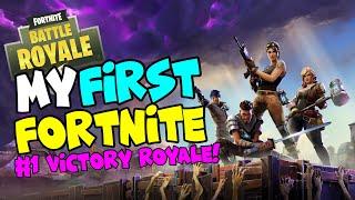 My FIRST Fortnite Battle Royale #1 Victory Royale! | FLUKEY LUKEY