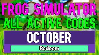 Frog Simulator Codes October 2022 ROBLOX WORKING Frog Simulator Codes