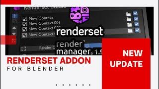Renderset addon from polygoniq | new updates for Blender