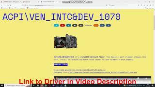 ACPI\VEN_INTC&DEV_1070 Driver // Intel(R) HID Event Filter driver download and install manual