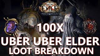 PoE 3 24 Necropolis   100 Uber Uber Elder lootbreakdown