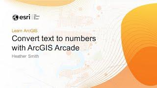 Convert text to numbers with ArcGIS Arcade