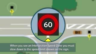 Intersection speed zones for safer turning