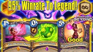 Over 95% Winrate Warlock Deck To Rank Legend Is So Broken At The Great Dark Beyond | Hearthstone