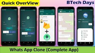 WhatsApp Clone Quick Overview | Android Project | Android Studio | Firebase