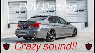 BMW F30 335i Drifting POV with Valvetronic Designs Exhaust + Catless Downpipes