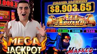 Over x600 MASSIVE JACKPOT On All Aboard Slot Machine